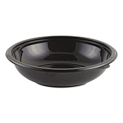 Anchor Packaging Crystal Classics Bowl, 32 oz, 8.5" Diameter x 2.14" h, Black, Plastic, 300/Carton (4548432)
