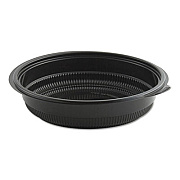 Anchor Packaging MicroRaves Incredi-Bowl Base, 32 oz, 8.5" Diameter x 1.92"h, Black, 150/Carton (4608532)