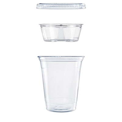 Dart Clear PET Grab n Go Kit Combo with Insert, 12 oz, Plastic, Clear, 500/Carton (PF35C1CP)