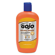 GOJO NATURAL ORANGE Smooth Hand Cleaner, Quick-Acting Lotion with Flip-Cap Squeeze Bottle, Citrus Scent, 14 fl oz, 12/Carton (94712)