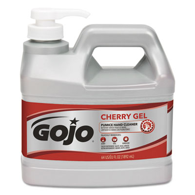 GOJO Cherry Gel Pumice Hand Cleaner, Cherry Scent, 0.5 gal, 4/Carton (235604CT)