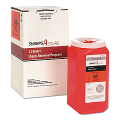 Sharps Assure Sharps Retrieval Program Containers, 1.5 qt, Plastic, Red (SC1Q424A1Q)