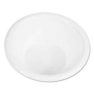 Boardwalk Hi-Impact Plastic Dinnerware, Bowl, 5 to 6 oz, White, 1,000/Carton (BWKBOWLHIPS6WH)