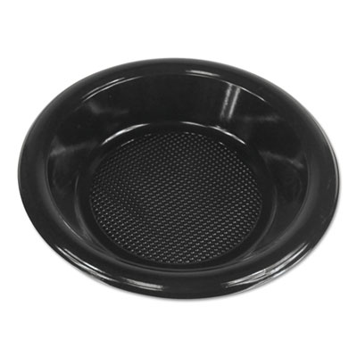 Boardwalk Hi-Impact Plastic Dinnerware, Bowl, 10 to 12 oz, Black, 1,000/Carton (BWKBOWLHIPS12BL)