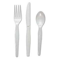 Boardwalk FKTHWPSWH Three-Piece Cutlery Kit
