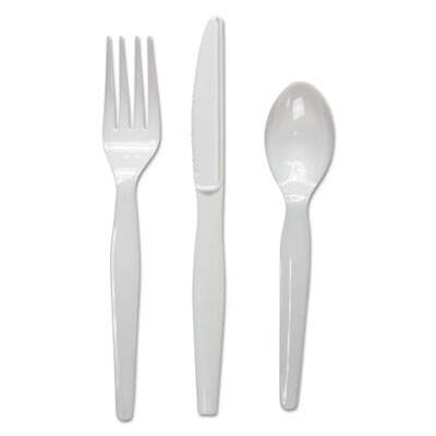 Boardwalk FKTHWPSWH Three-Piece Cutlery Kit
