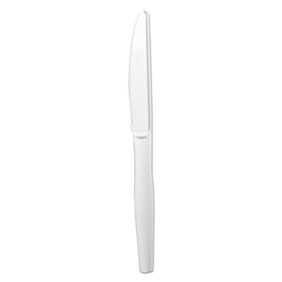 Boardwalk Mediumweight Polystyrene Cutlery, Knife, White, 1000/Carton (BWKKNIFEMWPS)