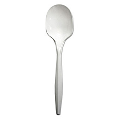 Boardwalk Mediumweight Polypropylene Cutlery, Soup Spoon, White, 1000/Carton (BWKSOUPMWPPWH)