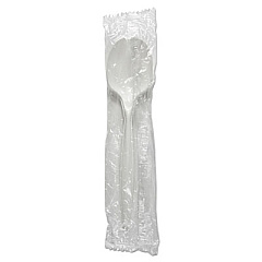 Boardwalk Mediumweight Wrapped Polypropylene Cutlery, Soup Spoon, White, 1,000/Carton (BWKSSMWPPWIW)