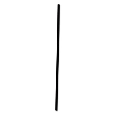Boardwalk SINGLE-TUBE STIR-STRAWS, 6", BLACK, 10000/CARTON (BWKSTRU6B)