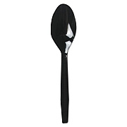 Boardwalk MEDIUMWEIGHT POLYSTYRENE CUTLERY, TEASPOON, BLACK, 1000/CARTON (BWKTEAMWPSBLA)