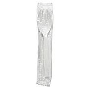 Boardwalk MEDIUMWEIGHT WRAPPED POLYSTYRENE CUTLERY, TEASPOON, WHITE, 1,000/CARTON (BWKTSMWPSWIW)