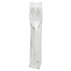 Boardwalk MEDIUMWEIGHT WRAPPED POLYSTYRENE CUTLERY, TEASPOON, WHITE, 1,000/CARTON (BWKTSMWPSWIW)