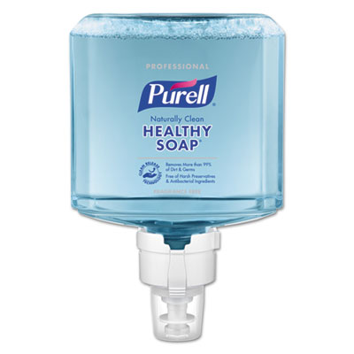 PURELL PROFESSIONAL HEALTHY SOAP NATURALLY CLEAN FRAGRANCE-FREE FOAM ES8 REFILL, 1,200 ML, 2/CARTON (777002)