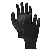 Boardwalk PU Palm Coated Gloves, Black, Size 9 (Large), 1 Dozen (BWK000289)