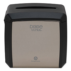Dixie Tabletop Napkin Dispenser, 7.6 x 6.1 x 7.2, Stainless Black (54528A)