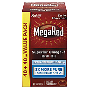 MegaRed Extra Strength Omega-3 Krill Oil Softgel, 80 Softgels (98093EA)