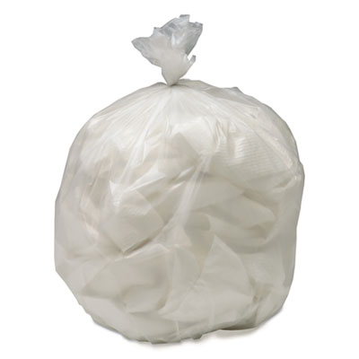 AbilityOne 8105015604934, SKILCRAFT Low Density Trash Can Liners, 13 gal, 0.7 mil, 24" x 30", White, 120/Carton