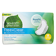 Seventh Generation CHLORINE-FREE ULTRA THIN PADS WITH WINGS, REGULAR, 18/PACK (45002PK)