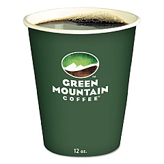 Green Mountain Coffee Paper Hot Cups, 12 oz, Green Mountain Design, 1,000/Carton (93766)