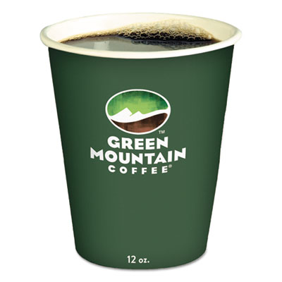 Green Mountain Coffee Paper Hot Cups, 12 oz, Green Mountain Design, 1,000/Carton (93766)