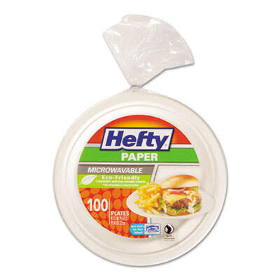 Hefty D79001PK Compostable Sugarcane Super Strong Paper Dinnerware