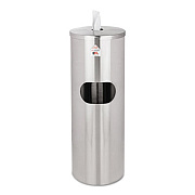 2XL Standing Stainless Wipes Dispener, 12 x 12 x 36, Cylindrical, 5 gal, Stainless Steel (L65)