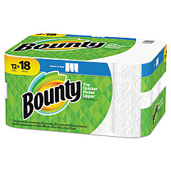 Bounty SELECT-A-SIZE PAPER TOWELS, 2-PLY, WHITE, 5.9 X 11, 83 SHEETS/ROLL, 12 ROLLS/CT (74795)