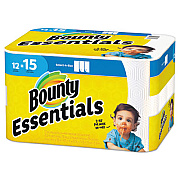 Bounty Essentials Select-A-Size Kitchen Roll Paper Towels, 2-Ply, 78 Sheets/Roll, 12 Rolls/Carton (75720)