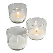 Sterno Wax Petite Lites, 5 Hour Burn, 2.19"d x 1.88"h, 0.35 oz, Clear, 48/Carton (40110)