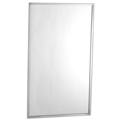 Bobrick Channel-Framed Mirror, Rectangular, 18"w x 24"h (1651824)