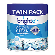 BRIGHT Air Automatic Spray Air Freshener Refill, Cool and Clean, 6.17 oz Aerosol Spray, 2/Pack (900345PK)