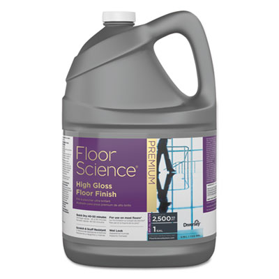 Diversey Floor Science Premium High Gloss Floor Finish, Clear Scent, 1 gal Container,4/CT (CBD540410)