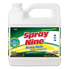 Spray Nine Heavy Duty Cleaner/Degreaser/Disinfectant, Citrus Scent, 1-Gallon Bottle, 4/Carton (26801CT)
