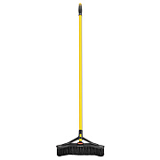 Rubbermaid Commercial Maximizer Push-to-Center Broom, PVC Bristles,18 x 58.13, Steel Handle, Yellow/Black (2018729)
