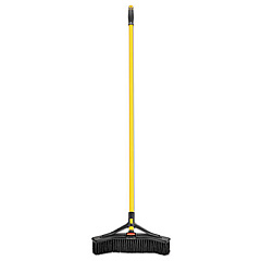 Rubbermaid Commercial Maximizer Push-to-Center Broom, PVC Bristles,18 x 58.13, Steel Handle, Yellow/Black (2018729)