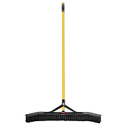 Rubbermaid Commercial Maximizer Push-to-Center Broom, PVC Bristles, 36 x 58.13, Steel Handle, Yellow/Black (2018730)