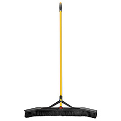 Rubbermaid Commercial Maximizer Push-to-Center Broom, PVC Bristles, 36 x 58.13, Steel Handle, Yellow/Black (2018730)