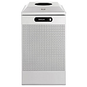 Rubbermaid Commercial Silhouette Waste Receptacle, Square, Steel, 29 gal, Silver Metallic (DCR24TSM)