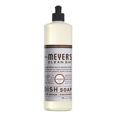 Mrs. Meyer's Dish Soap, Lavender Scent, 16 oz Bottle (347634EA)