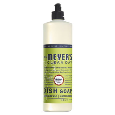 Mrs. Meyer's Dish Soap, Lemon Verbena Scent, 16 oz Bottle (650393EA)