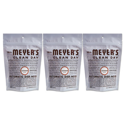 Mrs. Meyer's Automatic Dish Detergent, Lavender, 12.7 oz Pack, 20/Pack, 6 Packs/Carton (306685)