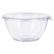 Dart SafeSeal Tamper-Resistant, Tamper-Evident Bowls with Flat Lid, 32 oz, 7" Diameter x 3.2" h, Clear, Plastic, 150/Carton (CTR32BF)