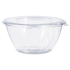 Dart SafeSeal Tamper-Resistant, Tamper-Evident Bowls with Flat Lid, 32 oz, 7" Diameter x 3.2" h, Clear, Plastic, 150/Carton (CTR32BF)