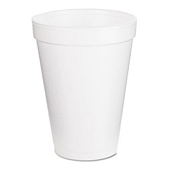 Dart Foam Drink Cups, 12 oz, White, 25/Pack (12J12BG)