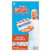 Mr. Clean Magic Eraser Extra Durable, 4.6 x 2.4, 0.7" Thick, White, 4/Box (82038)