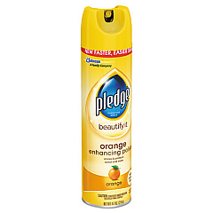 Pledge Furniture Polish, Orange Clean Scent, 9.7 Oz Aerosol, 12/ct (697834)