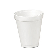 Dart Foam Drink Cups, 4 oz, White, 50/Bag, 20 Bags/Carton (4J4)