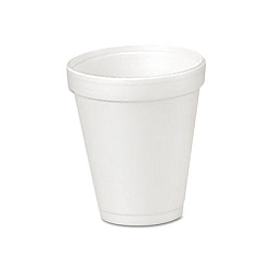 Dart Foam Drink Cups, 4 oz, White, 50/Bag, 20 Bags/Carton (4J4)