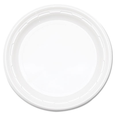 Dart Famous Service Plastic Dinnerware, Plate, 6" dia, White, 125/Pack, 8 Packs/Carton (6PWF)